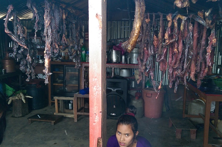 Sukuti (Dry Meat) local shop